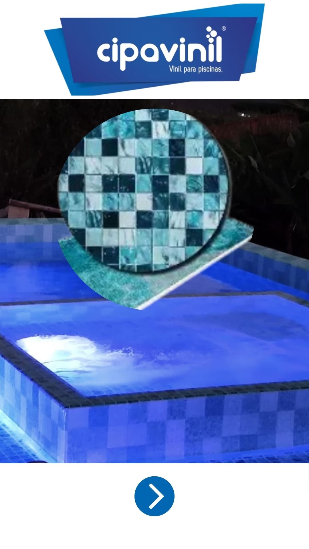 Purewater Refletor Hblue Capa e Vinil para Piscina