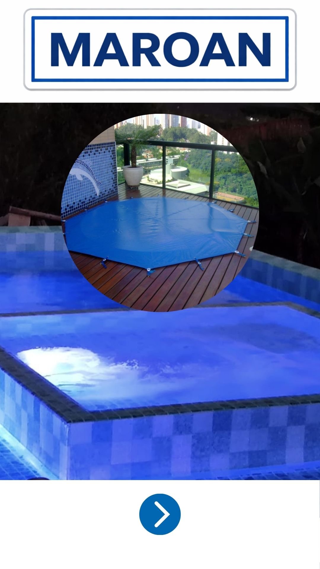 Purewater Refletor Hblue Capa e Vinil para Piscina
