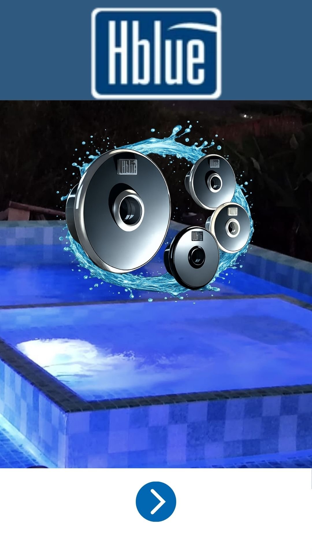 Purewater Refletor Hblue Capa e Vinil para Piscina