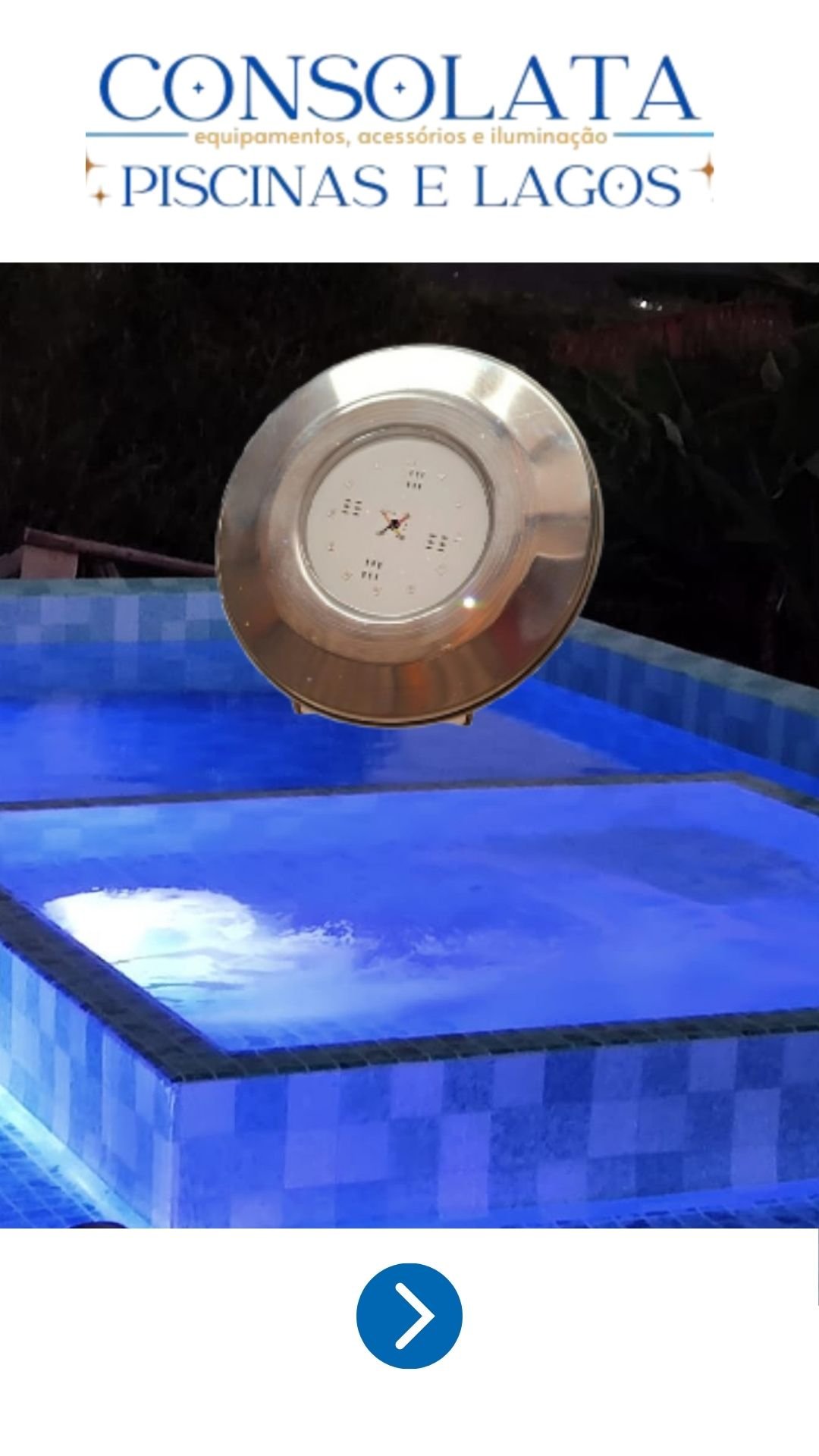 Purewater Refletor Hblue Capa e Vinil para Piscina